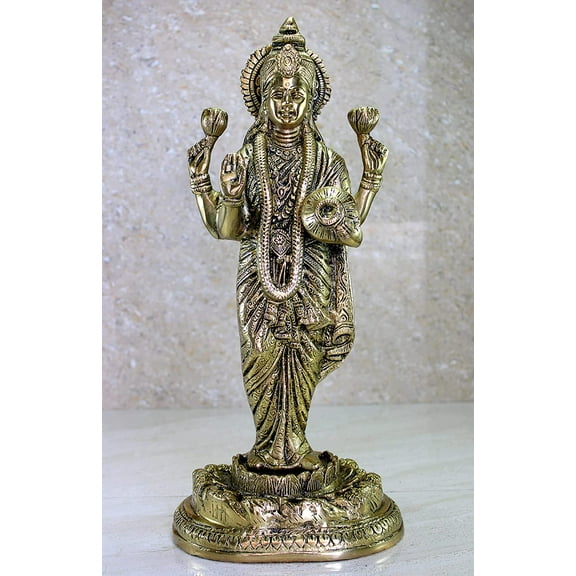 eSplanade - Lakshmi Laxmi Murti Idol Statue Sculpture | Pooja Idols - Home Decor | Brass - 15" Inches - Big Size