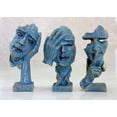 thumbnail image 1 of eSplanade Resin Face Sculpture/ Showpiece - Set of 3 (6.25 inches) | Facial Expressions Statement Pieces | Home Decor, 1 of 5