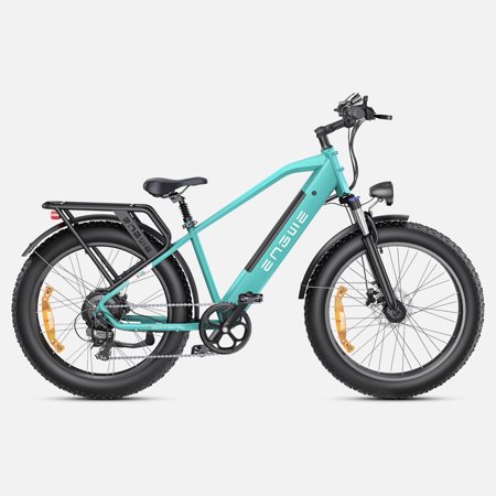 eStar Rides 26 Inches Fat Tire Electric Bike, 28 MPH Electric Bike With Lithium Ion Battery 48 Volts 16Ah, 750W Ebike Aluminum Frame 180mm Rear Hydraulic Disc Brakes | Green