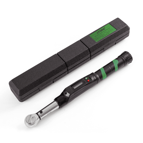 eTORK 3/8" Digital Torque Wrench, 25-250 in-lb Electronic Precision Tool 3/8" Drive With Backlit Display For Lawn Mower, Chainsaw, Motorcycle, Bicycle Components & Low Torque Fasteners