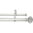 thumbnail image 1 of eTeckram 1" Double Curtain Rod with Leville Finials,Silver,84‘’-120‘’, 1 of 6