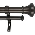 thumbnail image 1 of eTeckram 1" Double Curtain Rod with Trumpet Finials - 28''to 48'', Oil-Rubbed Bronze, 1 of 5