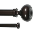 thumbnail image 1 of eTeckram 1" Double Curtain Rod with Urm Finials - 84" to 120", Oil-Rubbed Bronze, 1 of 5