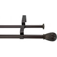 thumbnail image 1 of eTeckram 5/8" Double Curtain Rod with Brun Finials,Bronze Gold,84‘’-120‘’, 1 of 6