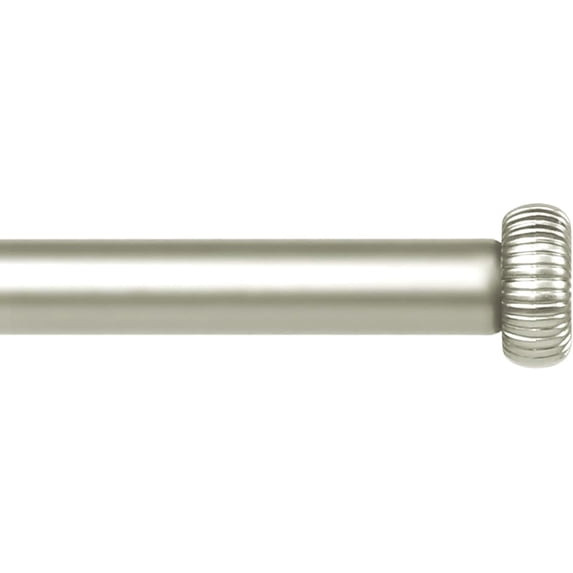 eTeckram 5/8" Single Curtain Rod with Adette Finials,Pewter,48‘’-84‘’