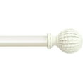 thumbnail image 1 of eTeckram 5/8" Single Curtain Rod with Balle Finials,Weathered White,48‘’-84‘’, 1 of 6