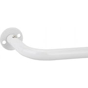 eTeckram Energy Saving Wrap Around Blackout Return Adjustable Window Curtain Metal Rod Set, 5/8 inch Diameter,28"-48",Glossy white