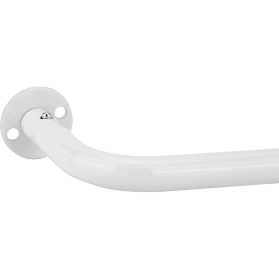 eTeckram Energy Saving Wrap Around Blackout Return Adjustable Window Curtain Metal Rod Set, 5/8 inch Diameter,48"-84",Glossy white