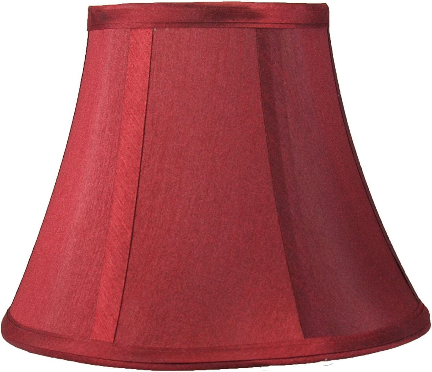 Burgundy Faux Silk Bell Lamp Shade, 9-inch