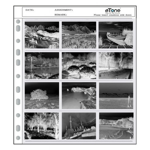 eTone 50x Negative Pages Holds 120 Negative Page Preservers Archival Storage Sheets Photo Sleeves