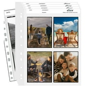 eTone Clear Photo Album Refill Sheets, 4x5 Inch Film Archival Negative Sleeves, 4 Pockets per Page, 3-Ring Photo Binder Page Refills, Holds 160 Photos, 20-Pack