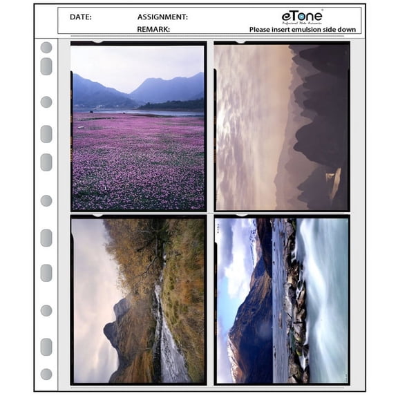 eTone Photo Album Refill Pages 4x5 Negative Storage Sleeves Preservers, Pack of 100
