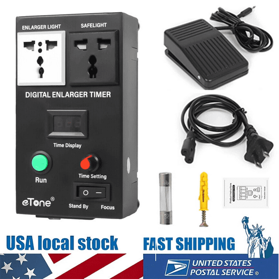 ETone Precision Digital Enlarger Timer With Foot Switch Darkroom Photo etone-precision-digital-enlarger-timer-with-foot-switch-darkroom-photo
