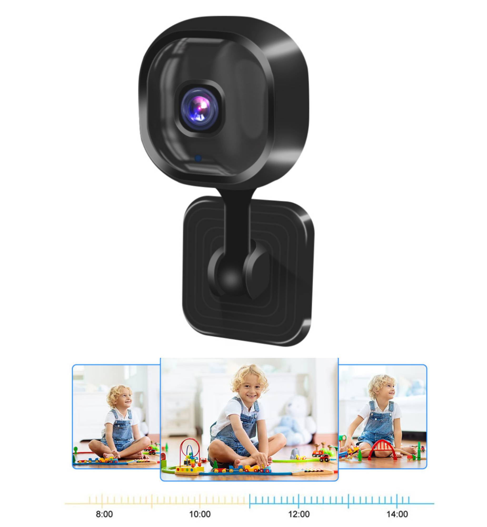 eTone Security Camera Outdoor/Indoor HD Night Vision Wired Home Cam, AI Human Detection, Cloud/SD Card Storage, Derict to WiFi, Two-Way-Audio, Smartphone Control, Black