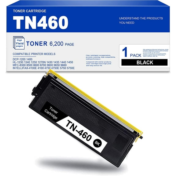 eToner Brand Compatible Brother TN460 Black Toner