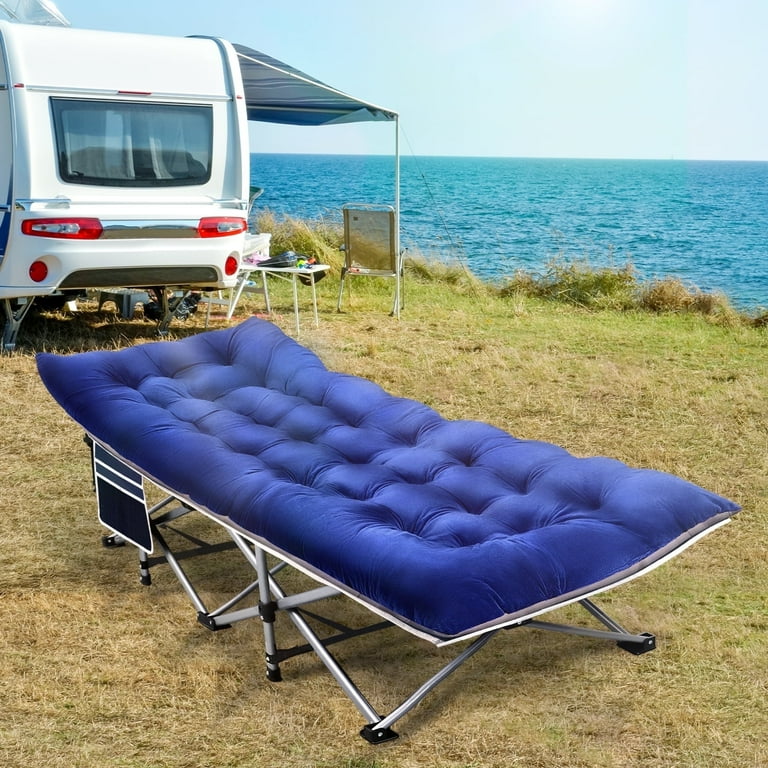 Qunler Camping Sleeping Cot for Adults Kids with Double-Sided 4in