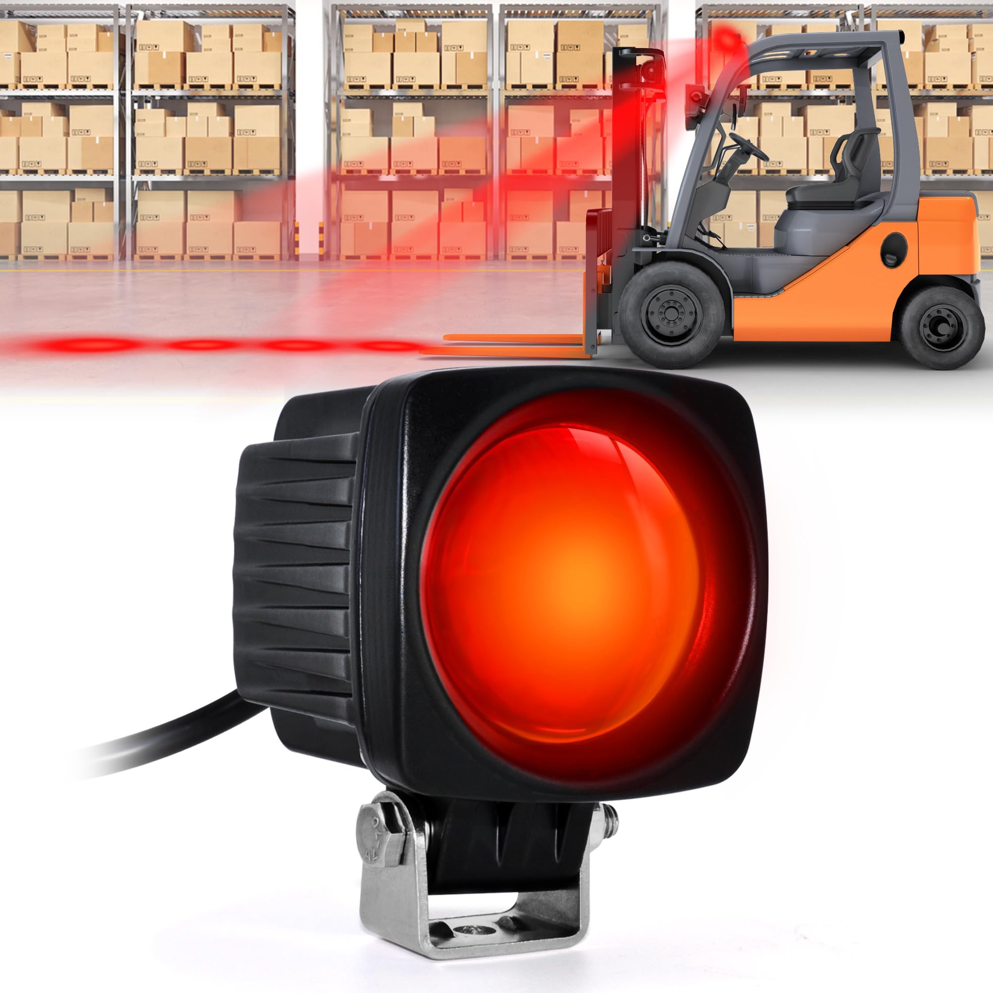 eTzone New Dynamic Forklift Lights Red Forklift Spotlight Warehouse Pedestrian Warning Lights