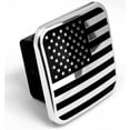 thumbnail image 1 of eVerHITCH USA Metal Flag Hitch Cover (Fits 2" Receivers, Chrome Black), 1 of 5