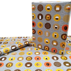 eVincE Gift Wrapping Paper - Pack of 25 Sheets with 70 x 50 cms | Multi Occasional Gift Paper for Birthday, Christmas, Halloween and More | Neutral designs with Fun Facts |
