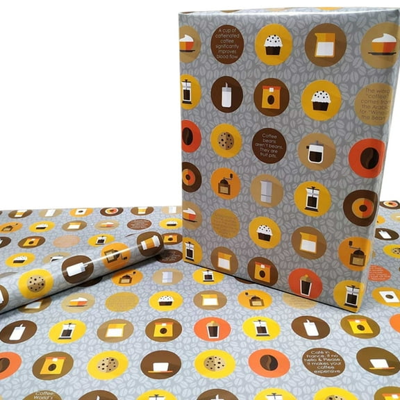 eVincE Gift Wrapping Paper - Pack of 25 Sheets with 70 x 50 cms | Multi Occasional Gift Paper for Birthday, Christmas, Halloween and More | Neutral designs with Fun Facts |