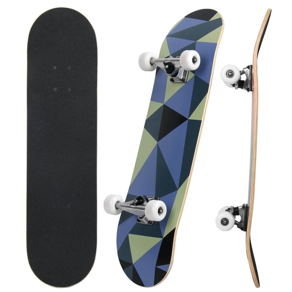 eVita 31 Inch Complete Skateboard with PU Wheels, Wood 7 Layer Canadian Maple Trick Board for Boys Girls Youth Teens Gift for Beginners