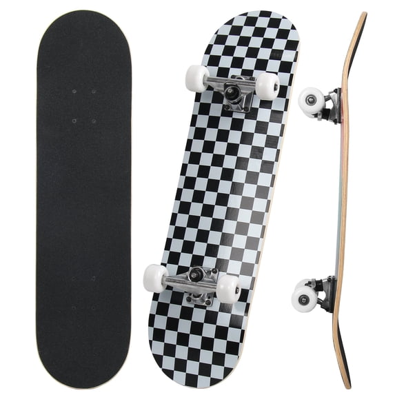 eVita 31 Inch Complete Skateboard with PU Wheels, Wood 7 Layer Canadian Maple Trick Board for Boys Girls Youth Teens Gift for Beginners