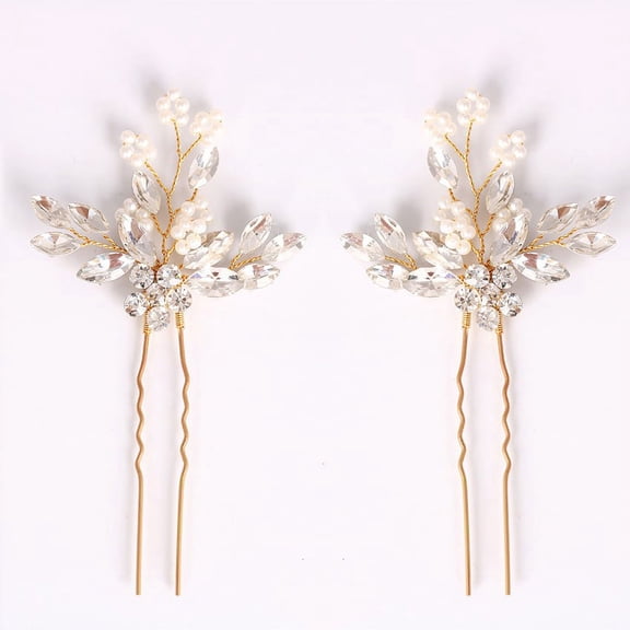eVogues Bridal Prom Handmade Flower Hair Side Comb Accessory Rhinestone Headpiece