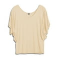 thumbnail image 1 of eVogues Plus Size Dolman Sleeve Top Stone, 1 of 3