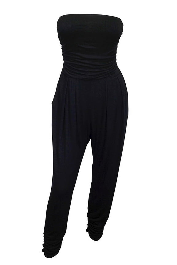 eVogues Plus Size Jumpsuit Black