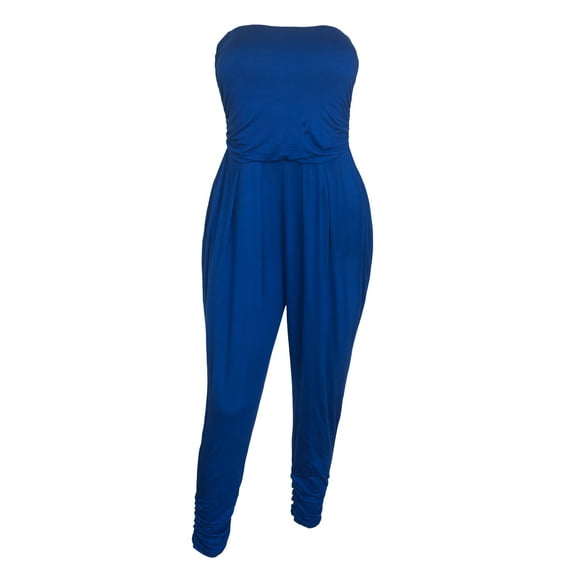 eVogues Plus Size Jumpsuit Royal Blue