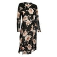 thumbnail image 1 of eVogues Plus Size Sheer Floral Print Mesh Evening Party Maxi Dress Black, 1 of 4