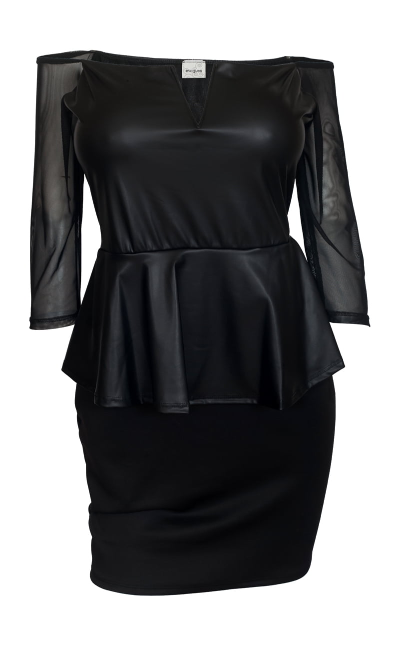 plus size leather peplum dress PEPLUM DRESS  Love Your Curves Shop