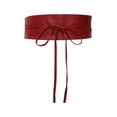 thumbnail image 1 of eVogues Plus size Faux Leather Obi Waistband Sash Belt Red, 1 of 3