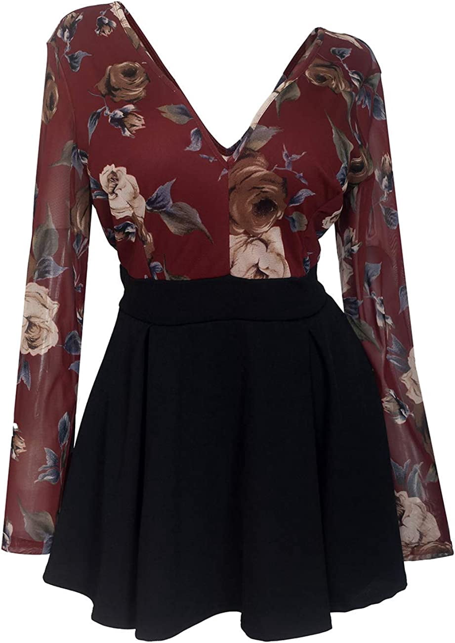 eVogues Plus size Lace Overlay Romper Dress Floral Print 1915 - Walmart.com