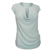 eVogues Womens Draped Bodice Blouse Mint