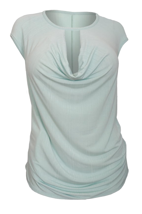 eVogues Women's Draped Bodice Blouse Mint