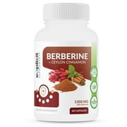 eXplicit Supplements Premium Berberine & Ceylon Cinnamon Supplement, 180 Capsules