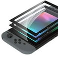 thumbnail image 1 of eXtremeRate 2 Pack Black Border Transparent HD Clear Saver Screen Protector for Nintendo Switch, 1 of 10
