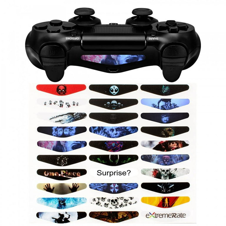 eXtremeRate 30 Pcs Set Scary Ghost Design Controller Stickers for