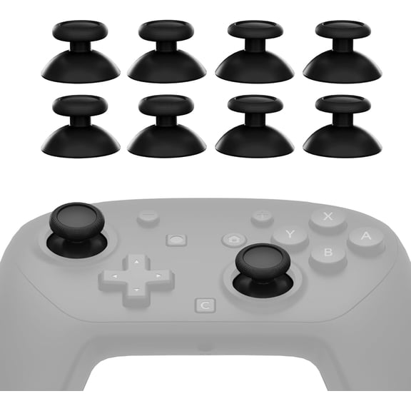 eXtremeRate 4 Pairs Replacement 3D Joystick for Nintendo Switch 2 Pro Controller, Left Right Analog Stick Thumbsticks with Screwdriver Tool - Black