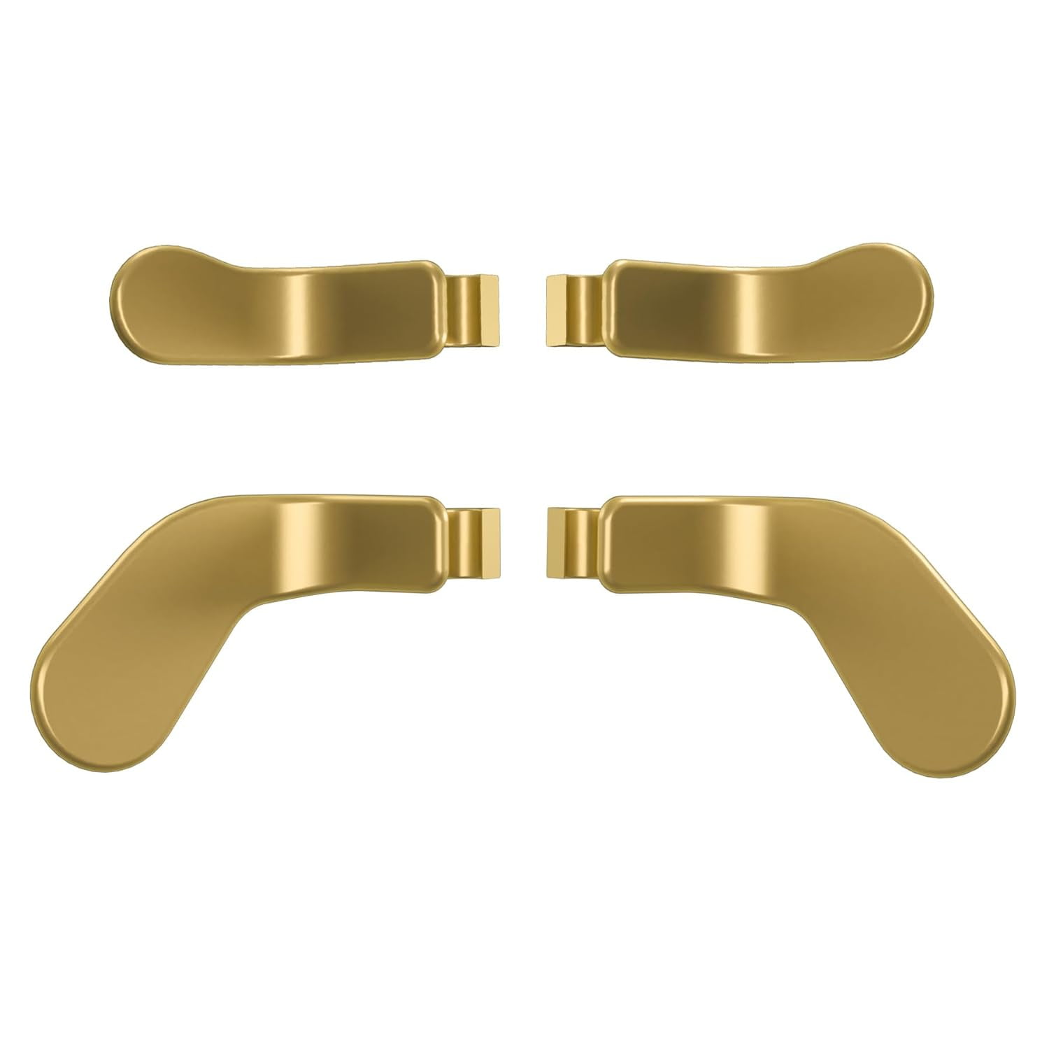 eXtremeRate 4 pcs Metallic Hero Gold Stainless Steel Paddles