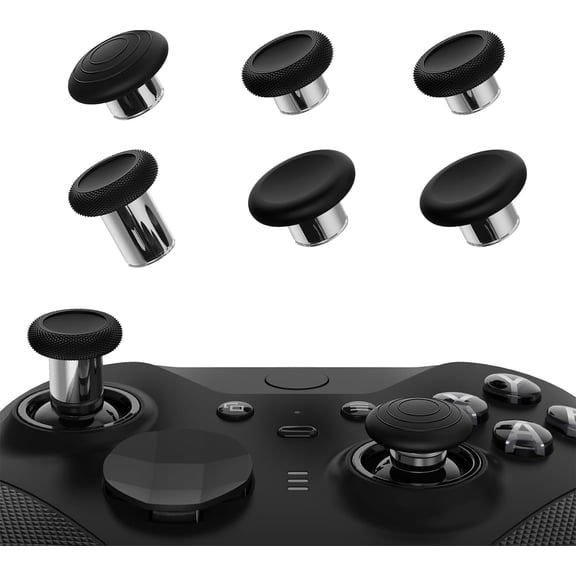 eXtremeRate 6-in-1 Magnetic Thumbsticks for Xbox Elite Series 2/Core - Metal Stick Set w/ 2 Colors (Model 1797)