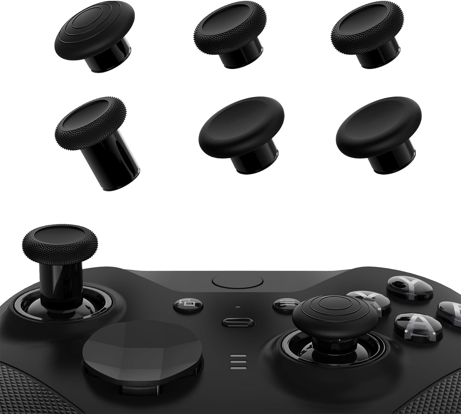 eXtremeRate 6 in 1 Metal Replacement Thumbsticks for Xbox Elite Series