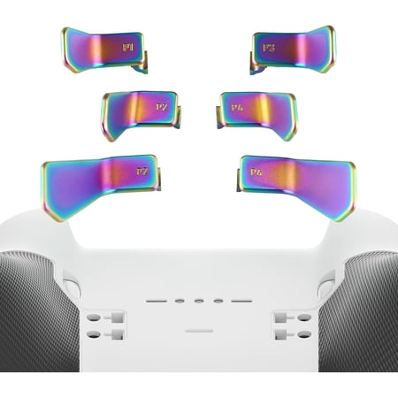 eXtremeRate 6 in 1 Metalic Rainbow Replacement Back Paddles for Xbox One Elite 2 Controller