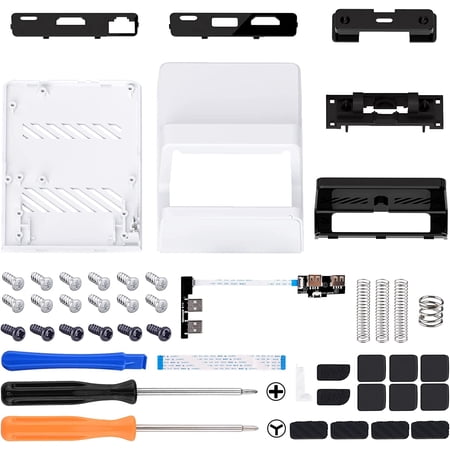 eXtremeRate AiryDocky Kit White Replacement Case Mini Dock Shell Cover for Nintendo Switch/OLED Dock