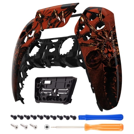 eXtremeRate Alien Fear Touchpad Front Housing Shell Compatible with ps5 Controller, DIY Replacement Shell Custom Touch Pad Cover Faceplate Compatible with ps5 Controller