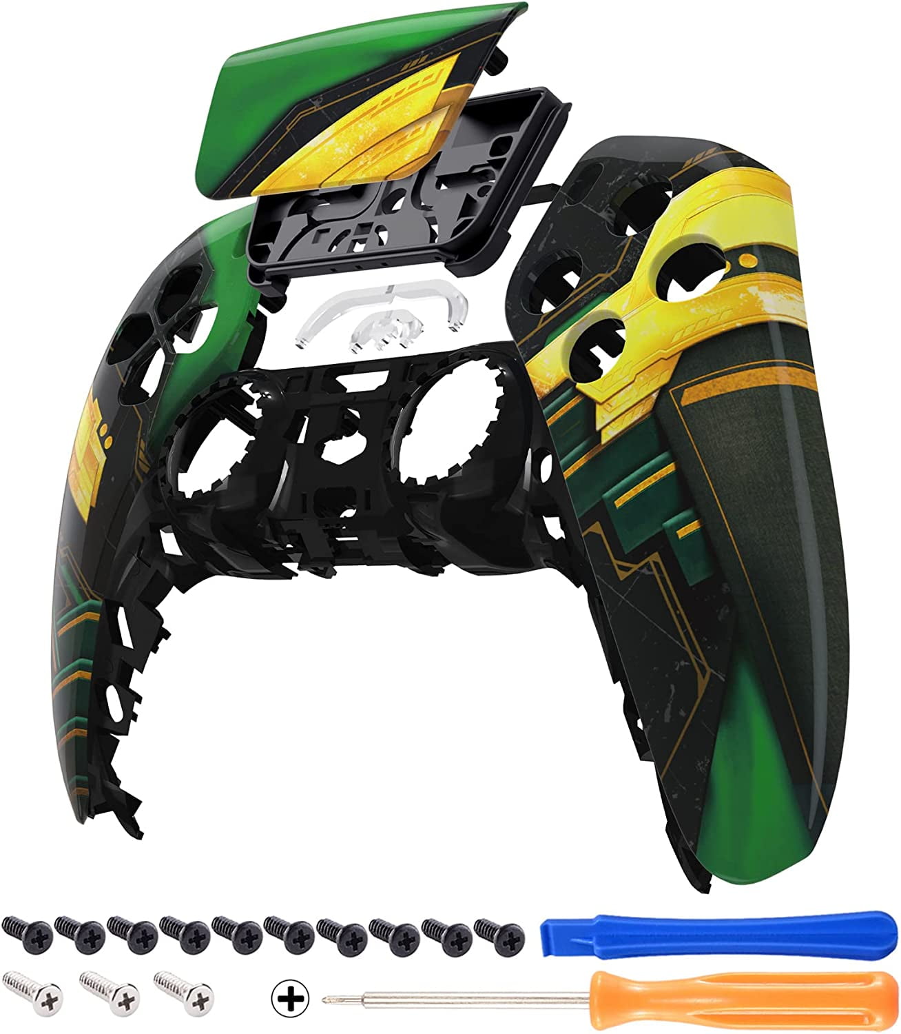 eXtremeRate Armor of Ragnarok Replacement Touchpad Front Housing Shell for ps5 Controller BDM-010/020/030/040