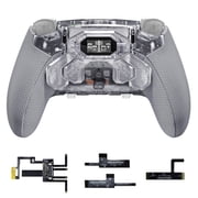 eXtremeRate BEYOND Kit for PS5 Edge - OLED Display Paddles w/ 4 Remappable Buttons & Rubberized Grip Clear & Gray