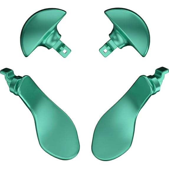 eXtremeRate Back Paddles Metallic Aqua Green Replacement 4PCS Back Buttons for PS5 Edge Controller