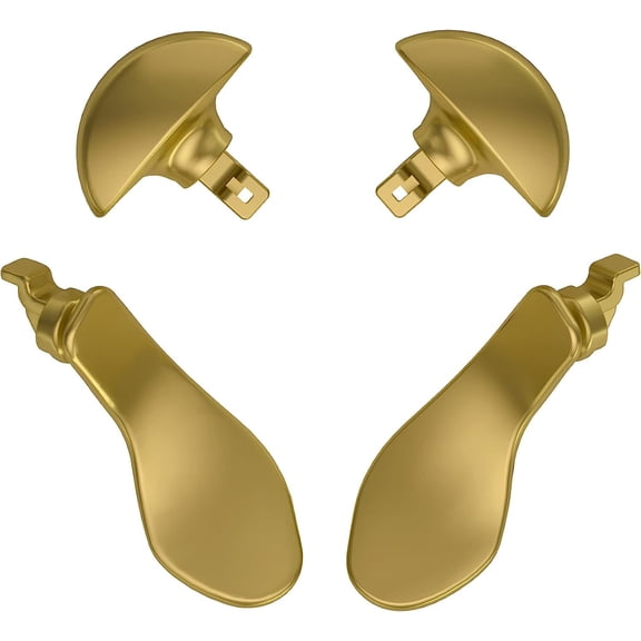 eXtremeRate Back Paddles for PS5 Edge Controller, Metallic Hero Gold Replacement Interchangeable 4PCS Metal Back Buttons for PS5 Edge Controller - Controller NOT Included